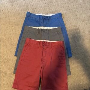 Crewcuts Red and Gray Flat Front Shorts